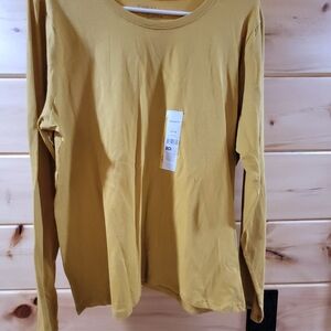 Time and Tru Yellow Relaxed Fit Tee